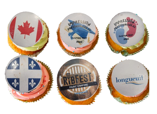 12 Custom Cupcake Toppers / Personnalisés